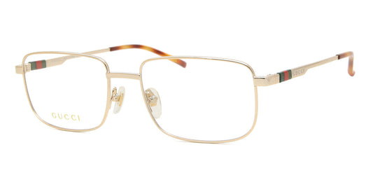 Gucci GG1678O Rectangle Eyeglasses in Clear Gold, side view
