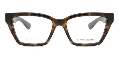 Gucci GG1715O Cat Eye Eyeglasses in Transparent / Tortoise, front view