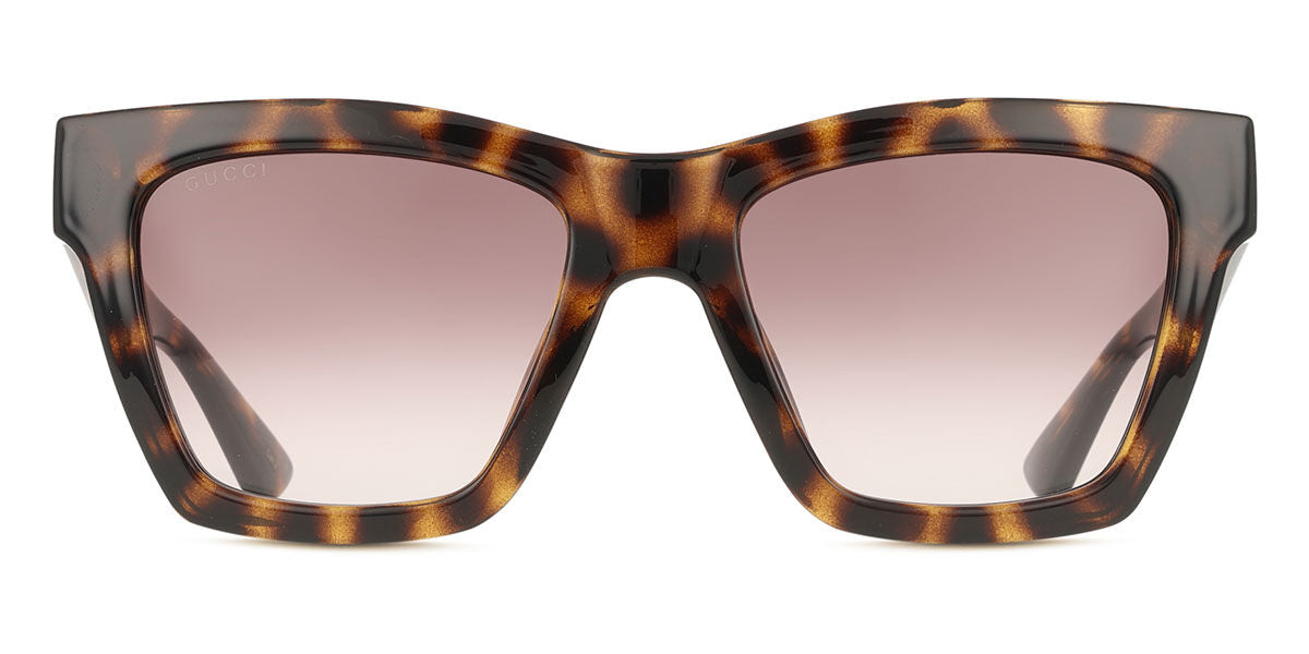 Gucci GG1714S Cat Eye Sunglasses in Gradient Brown / Tortoise, front view
