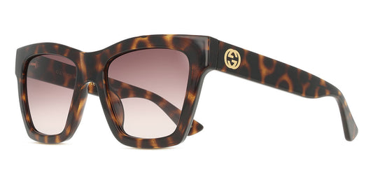 Gucci GG1714S Cat Eye Sunglasses in Gradient Brown / Tortoise, side view