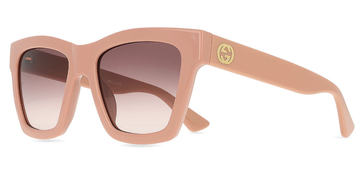 Gucci GG1714S Cat Eye Sunglasses in Gradient Brown / Pink, side view