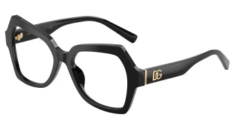 Dolce & Gabbana DG3429 Butterfly Eyeglasses in Black, detail view