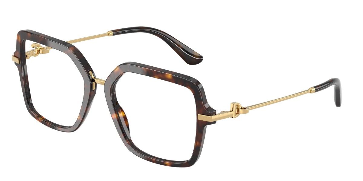 Dolce & Gabbana DG3396 Square Eyeglasses in Dark Tortoise, front view