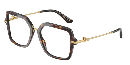 Dolce & Gabbana DG3396 Square Eyeglasses in Dark Tortoise, front view