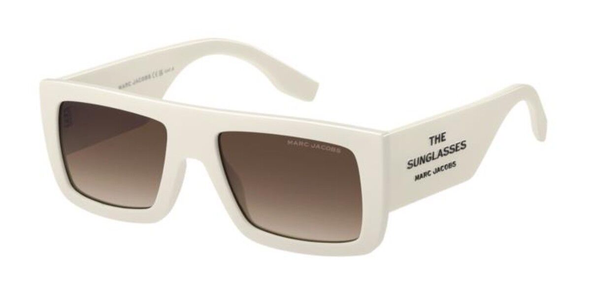 Marc Jacobs MARC775/S Rectangle Sunglasses in Gradient Dark Brown / Ivory White, front view