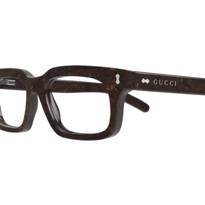 Gucci GG1711S in Clear Lenses With Brown Frame, detail view
