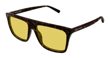 Saint Laurent SL904S Square Sunglasses in Yellow/Havana, front view