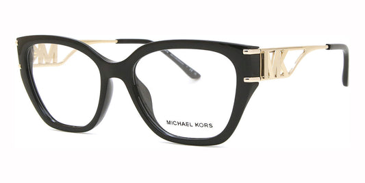 Michael Kors MK4140U Square Eyeglasses in Clear Black, side view