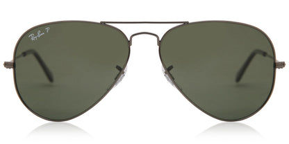 Ray-Ban RB3025I Aviator Sunglasses in Green Gunmetal, front view