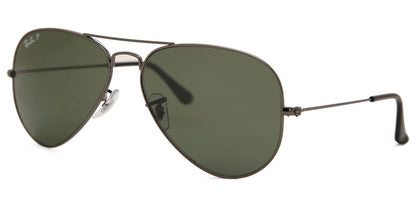Ray-Ban RB3025I Aviator Sunglasses in Green Gunmetal, side view