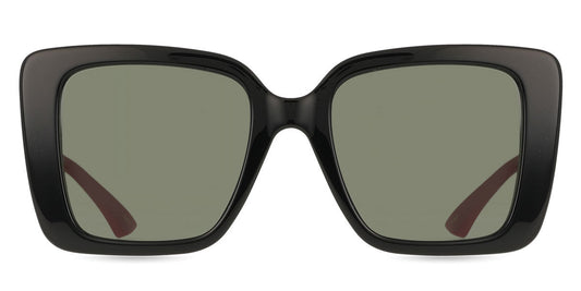 Gucci GG1861S Square Sunglasses in Grey/Black, front view