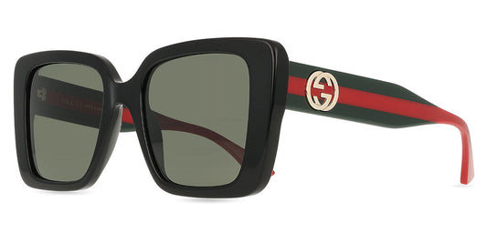 Gucci GG1861S Square Sunglasses in Grey/Black, side view