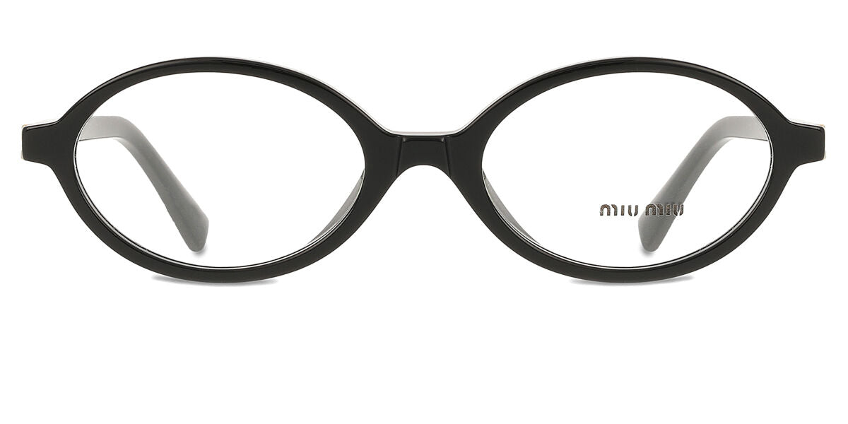 Miu Miu MU01XV Oval Eyeglasses in Black, front view