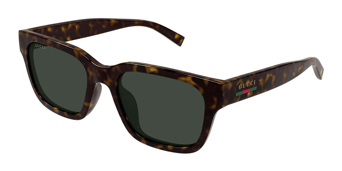 Gucci GG1857S Square Sunglasses in Green / Tortoise, front view