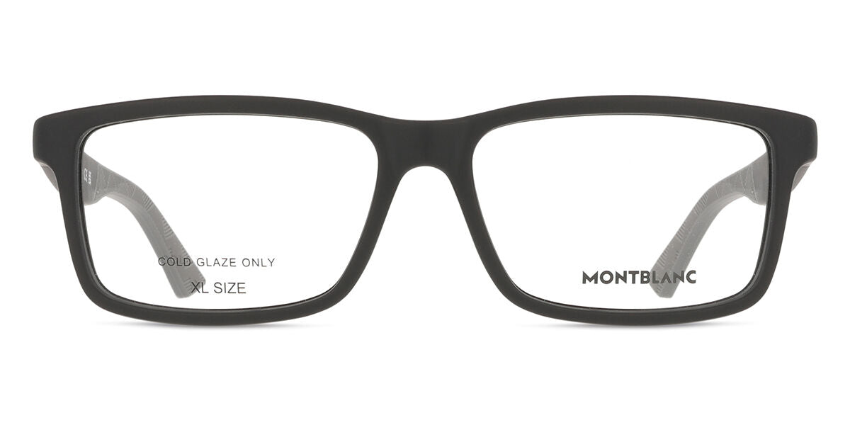 Montblanc MB0402O Rectangle Eyeglasses in Black, front view