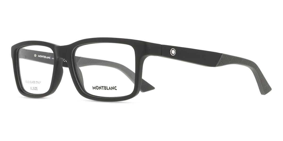 Montblanc MB0402O Rectangle Eyeglasses in Black, side view