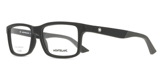 Montblanc MB0402O Rectangle Eyeglasses in Black, side view