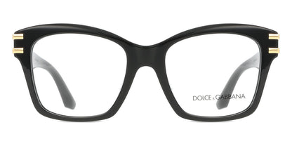 Dolce & Gabbana DG3419 Square Eyeglasses in Shiny Black, front view