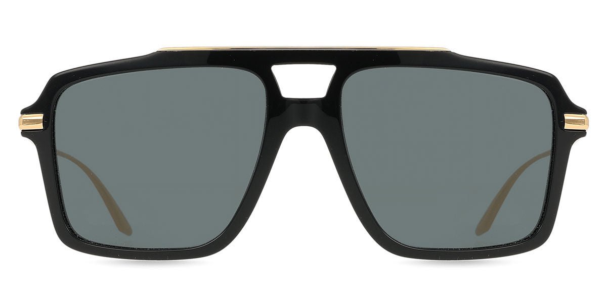 Dolce & Gabbana DG4477S Pilot Sunglasses in Dark Grey / Shiny Black, front view