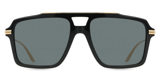 Dolce & Gabbana DG4477S Pilot Sunglasses in Dark Grey / Shiny Black, front view