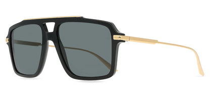 Dolce & Gabbana DG4477S Pilot Sunglasses in Dark Grey / Shiny Black, side view