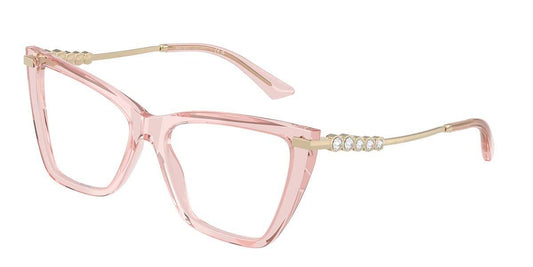 Jimmy Choo JC3020B Cat Eye Eyeglasses in Transparent Pink, front view