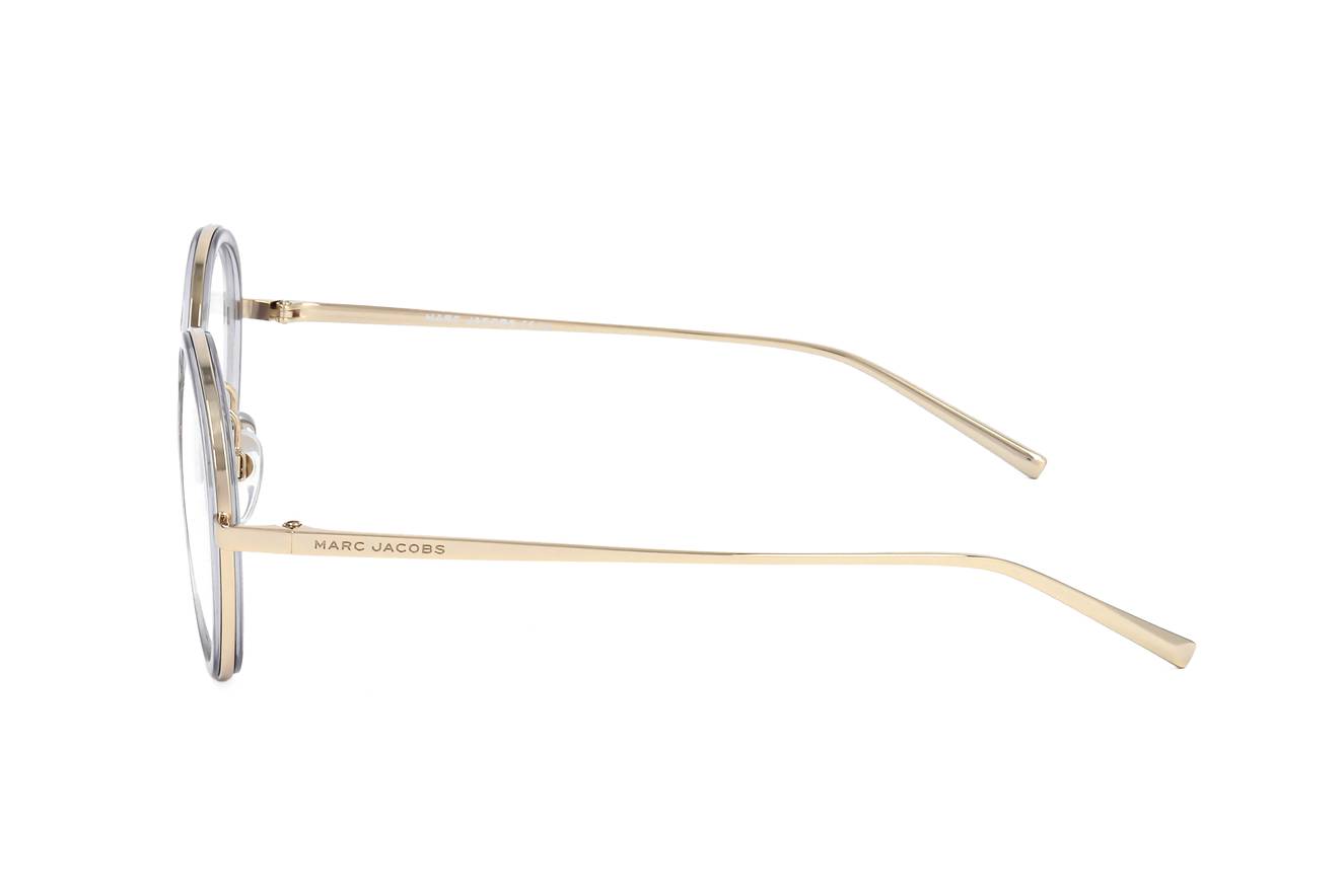 Marc Jacobs MARC481 Round Eyeglasses in Clear / Grey-Gold, side view