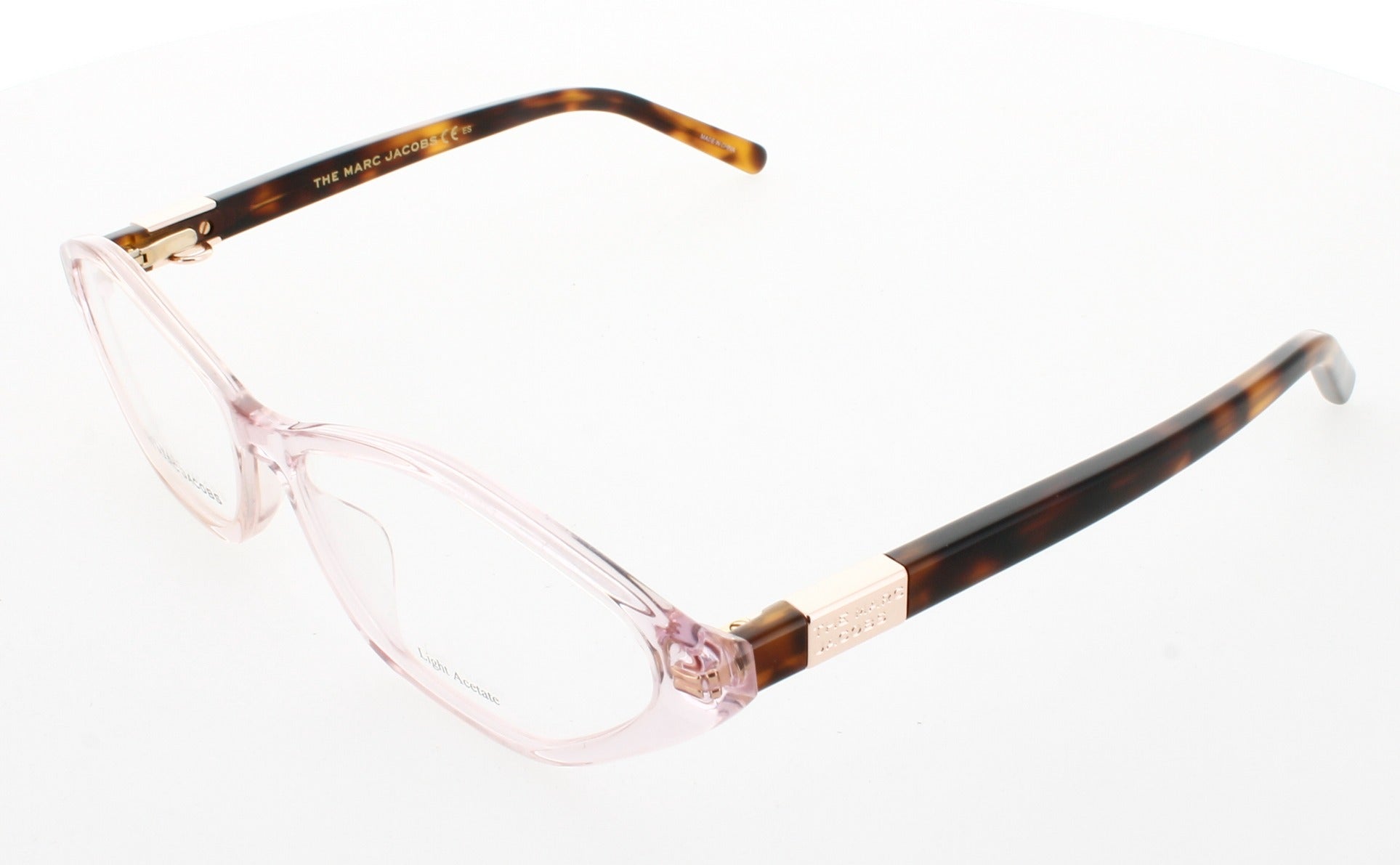 Marc Jacobs MARC498 Cat Eye Eyeglasses in Transparent Peach / Havana Peach, front view