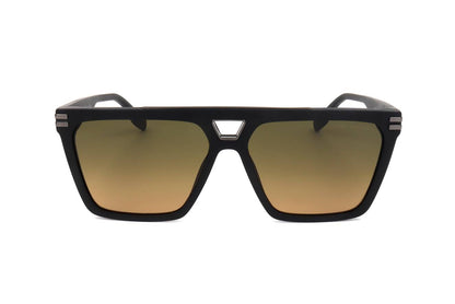 Marc Jacobs MARC717/S Pilot Sunglasses in Gradient Green Brown / Matte Black, angle view