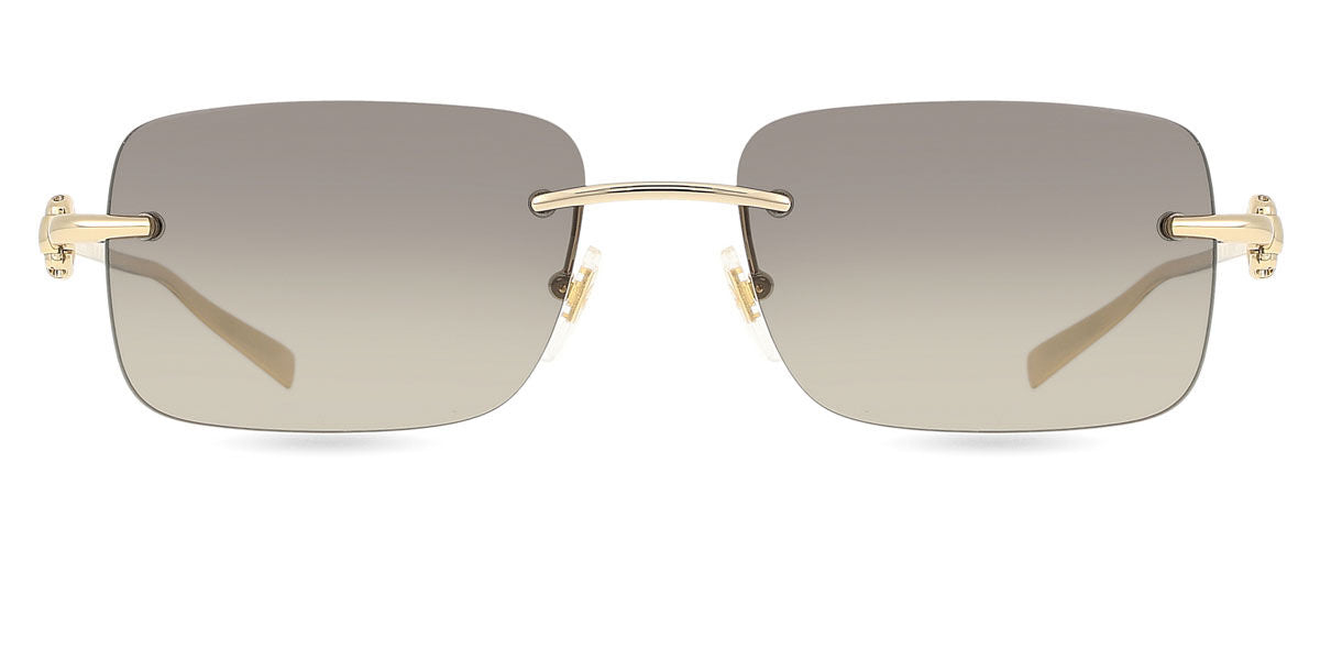 Gucci GG1703S Rectangle Sunglasses in Grey/Gold, front view