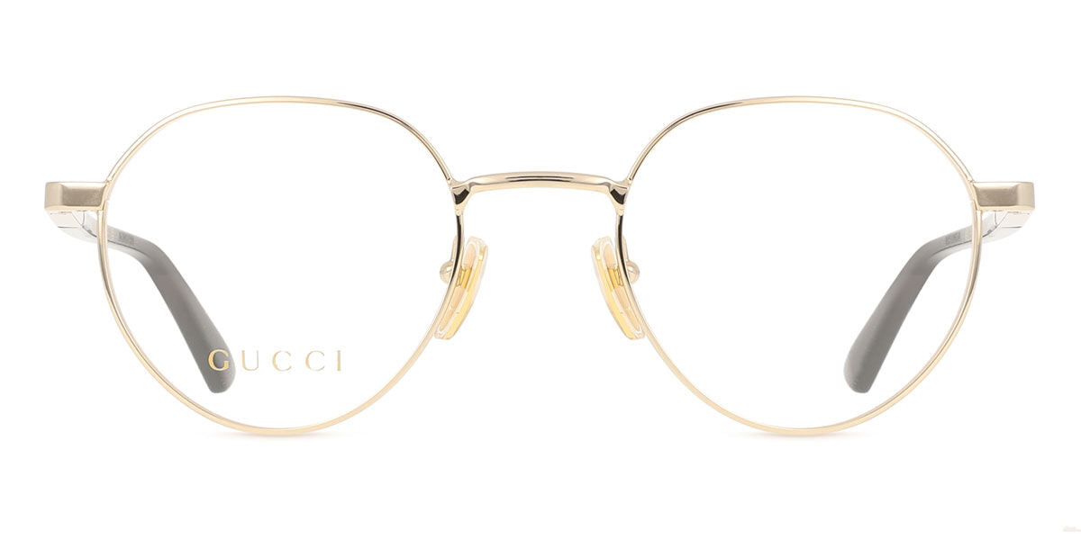 Gucci GG1963O Oval Eyeglasses in Gold/Havana, front view