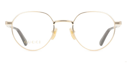 Gucci GG1963O Oval Eyeglasses in Gold/Havana, front view