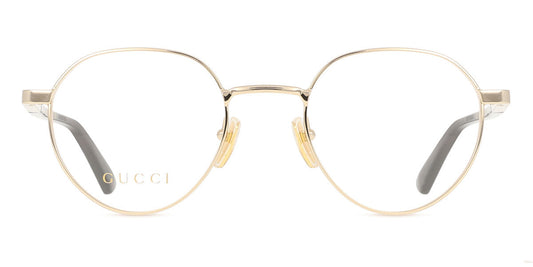 Gucci GG1963O Oval Eyeglasses in Gold/Havana, front view