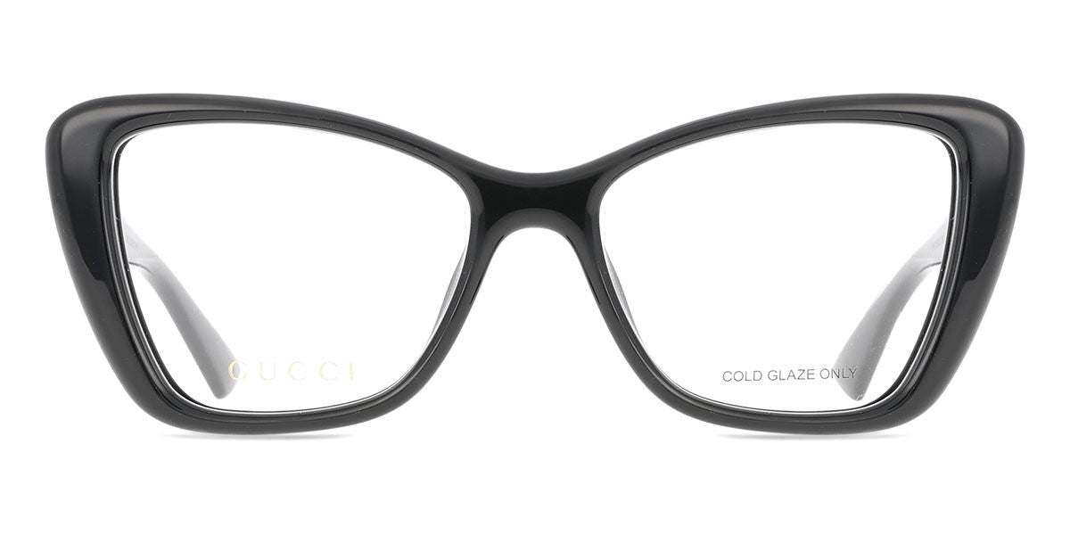 Gucci GG1977O Cat Eye Eyeglasses in Clear/Black, front view