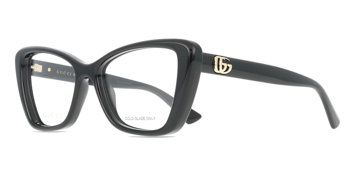 Gucci GG1977O Cat Eye Eyeglasses in Clear/Black, side view