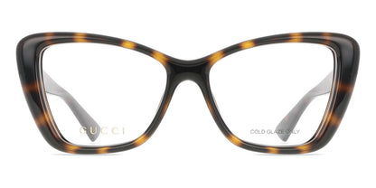 Gucci GG1977O Cat Eye Eyeglasses in Clear/Tortoise, front view