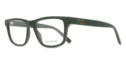 Gucci GG1987O Rectangle Eyeglasses in Transparent / Green, side view