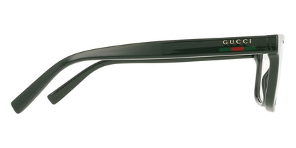 Gucci GG1987O Rectangle Eyeglasses in Transparent / Green, angle view