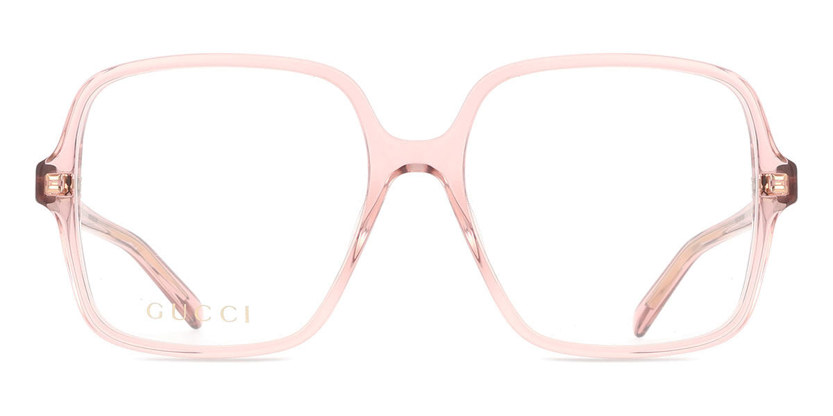 Gucci GG1994O Square Eyeglasses in Transparent Pink, front view