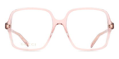 Gucci GG1994O Square Eyeglasses in Transparent Pink, front view