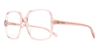 Gucci GG1994O Square Eyeglasses in Transparent Pink, side view