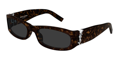 Saint Laurent SLM152S Rectangle Sunglasses in Grey Tortoise, front view