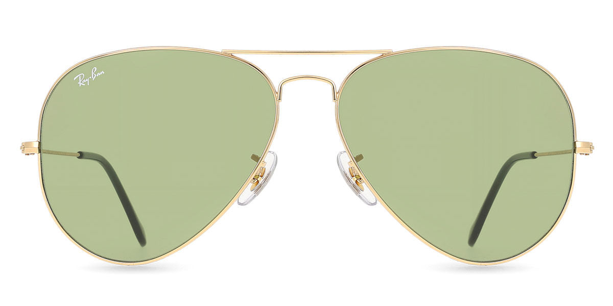 Ray-Ban RB3025 Aviator Sunglasses in Green/Arista Gold, front view
