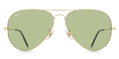 Ray-Ban RB3025 Aviator Sunglasses in Green/Arista Gold, front view