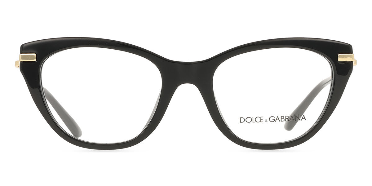 Dolce & Gabbana DG3428 Butterfly Eyeglasses in Black, front view