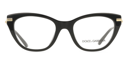 Dolce & Gabbana DG3428 Butterfly Eyeglasses in Black, front view
