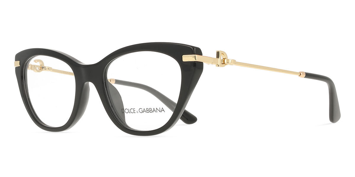 Dolce & Gabbana DG3428 Butterfly Eyeglasses in Black, side view