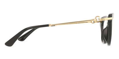 Dolce & Gabbana DG3428 Butterfly Eyeglasses in Black, angle view