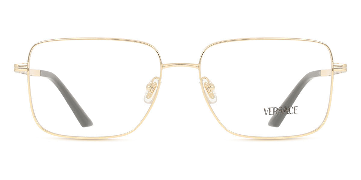 Versace VE1311 Rectangle Eyeglasses in Gold, front view