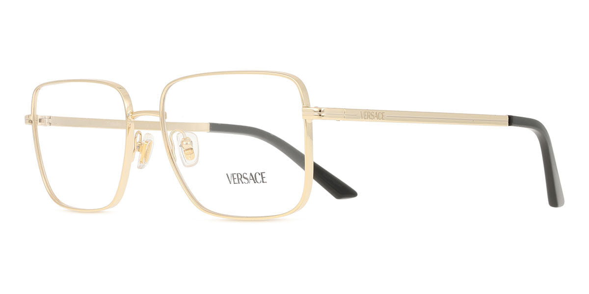 Versace VE1311 Rectangle Eyeglasses in Gold, side view
